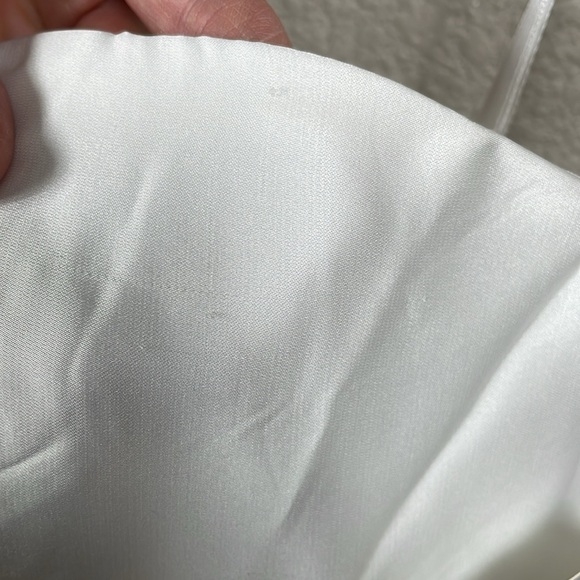 NWT Ieena Mac Duggal 55385 White One Shoulder Double Strap Satin Gown Dress Sz 0 - Picture 6 of 14